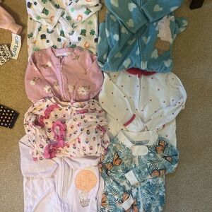 Assorted Baby Onesies with Fun Patterns